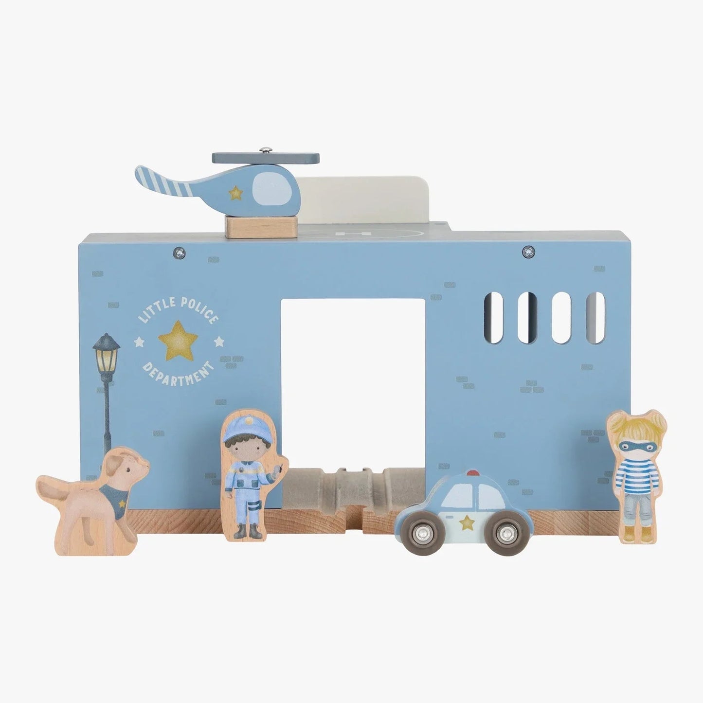 Catch the Action with the Little Dutch Police Station Playset with Vehicle & Figures