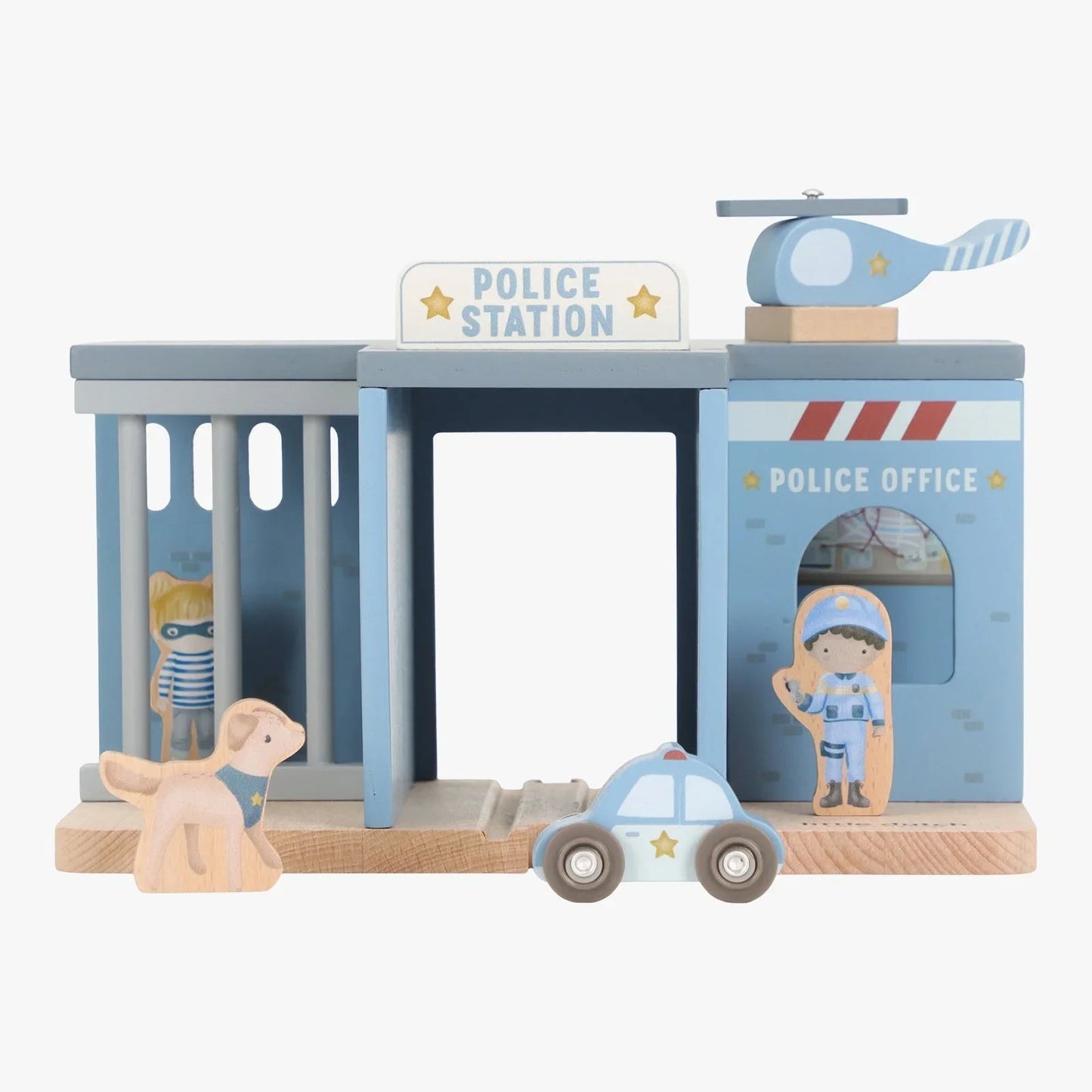 Catch the Action with the Little Dutch Police Station Playset with Vehicle & Figures