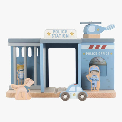 Catch the Action with the Little Dutch Police Station Playset with Vehicle & Figures
